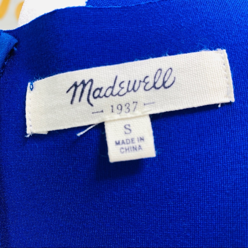 MADEWELL Cobalt Blue Fit Flare Sleeveless Dress - Picture 11 of 12